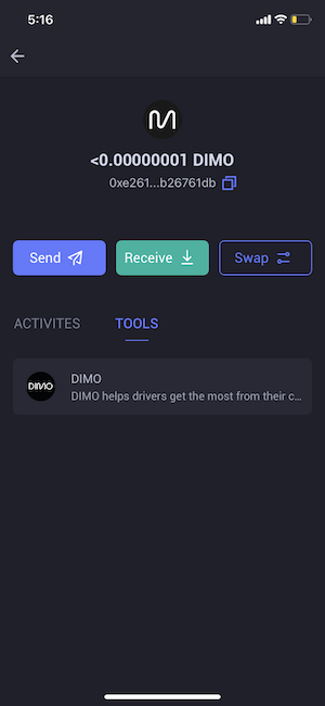 DIMO token now supported by ioPay Wallet